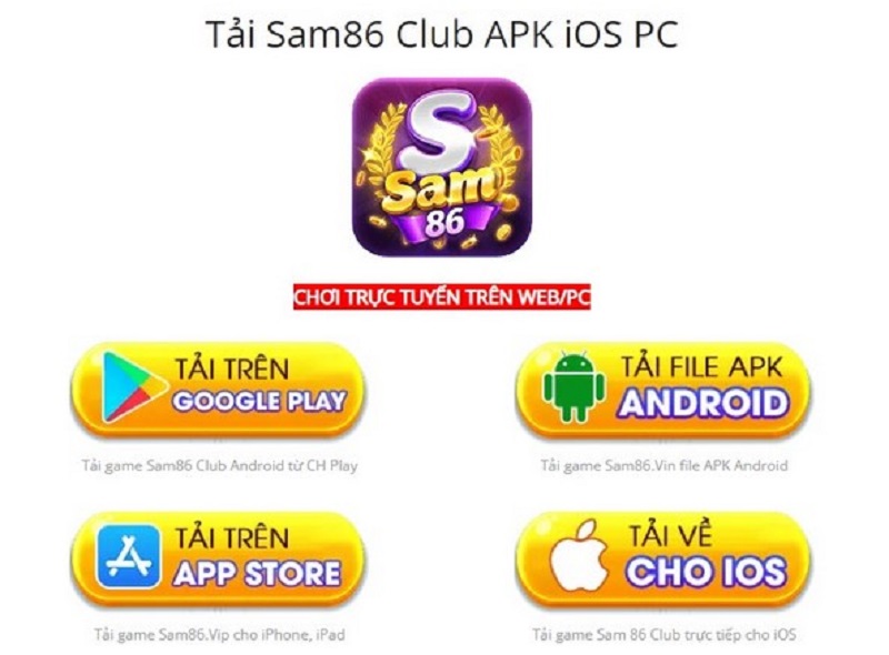Hướng dẫn game thủ tải cổng game sam86x.com